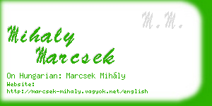 mihaly marcsek business card